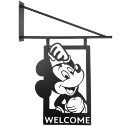 Metal Door Sign - Welcome - Mickey Mouse