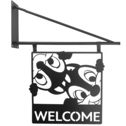 Metal Door Sign - Welcome - Chip And Dale