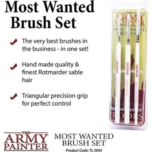 The Army Painter - Most Wanted Brush Set - 3x